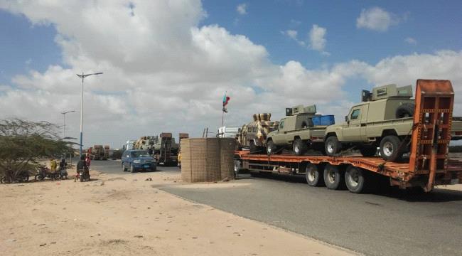 : حزام أبين يؤمن مرور آليات عسكرية سعودية