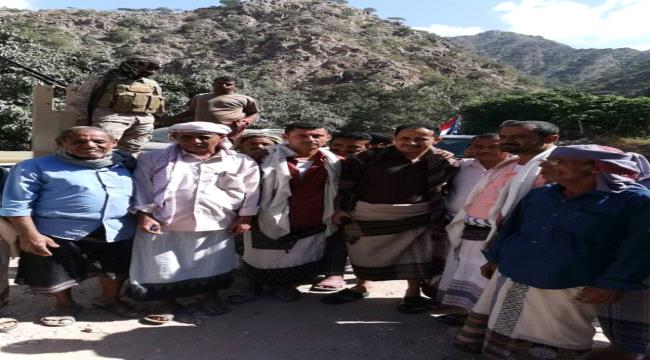 قيادات بانتقالي ردفان تتفقد مشروع طريق حسي بحبيل الجبر