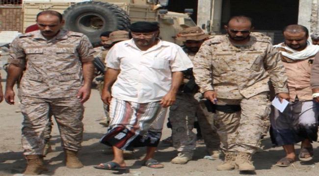 وفد من التحالف يتفقد مواقع الحزام الأمني في لحج