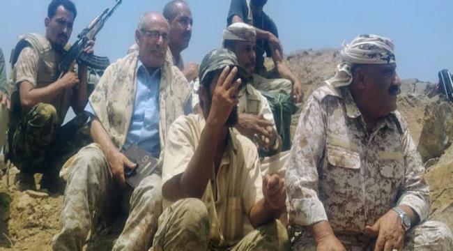 رئيس انتقالي #الضـالع وقائد المنطقة العسكرية الرابعة  يتفقدان الخطوط الامامية لجبهات #الضـالع