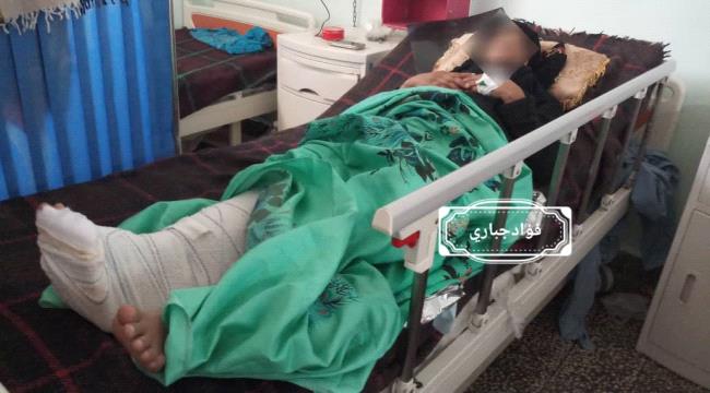إصابة إمرأة حامل برصاصة قناص حوثي شمال غرب #الضـالع