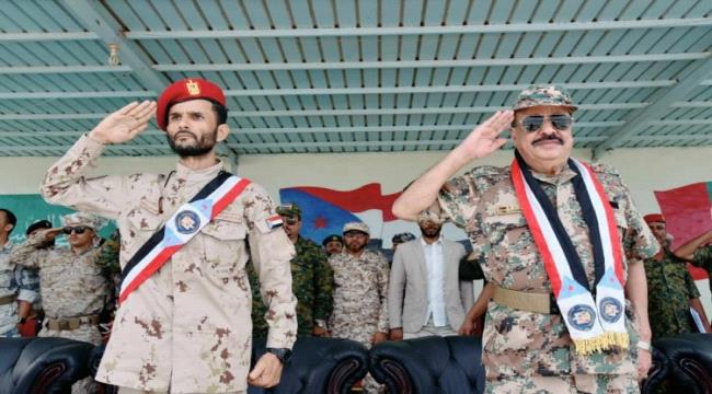 اللواء بن بريك يحضر حفل تخرج دفعة من المجندين في اللواء الثالث صاعقة(صور)