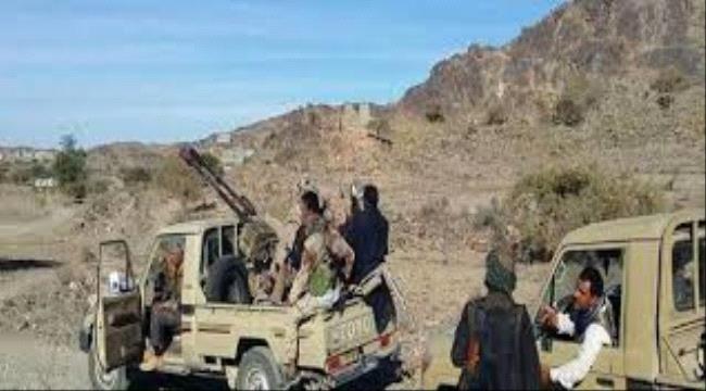 #مصـرع 6 حوثيين بينهم قيادي واحراق عربة عسكرية في البيضاء