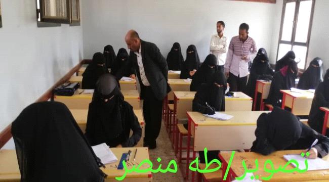 مأمور الحصين يدشن امتحانات الثانوية العامة بالمديرية