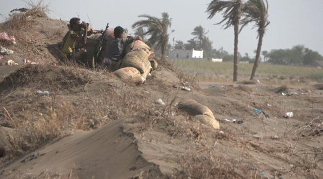 #الحـديدة..تحركات حوثية كبيرة بالتحتيا وقصف عنيف على مواقع الوية العمالقة