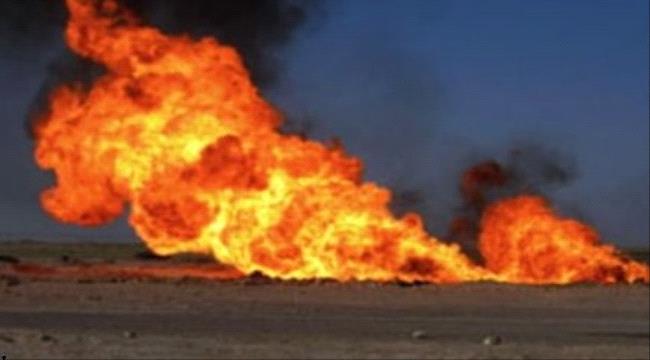 انفجار انبوب النفط الخام ب#شبـوة المؤدي الى ميناء النشيمة النفطي