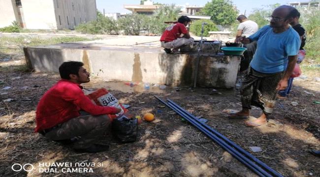 جامعة عدن تواصل أعمال الصيانة  في السكن الطلابي الجامعي بمدينة الشعب 