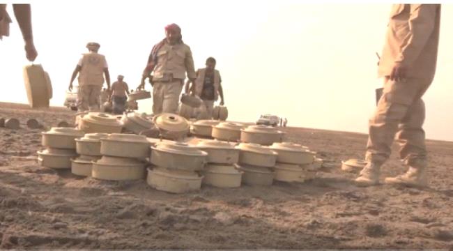 القوات المشتركة تتلف كميات كبيرة من الألغام #الحـوثية في #الحـديدة 