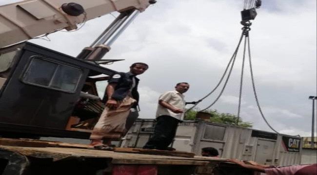 وصول مولدات كهربائية بقوة 2ميجا لكهرباء مديرية المفلحي بيافع
