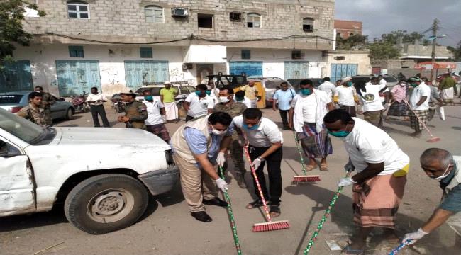 المجلس الانتقالي بمحافظة لحج يدشن حملة نظافة واسعة بمدينة الحوطة