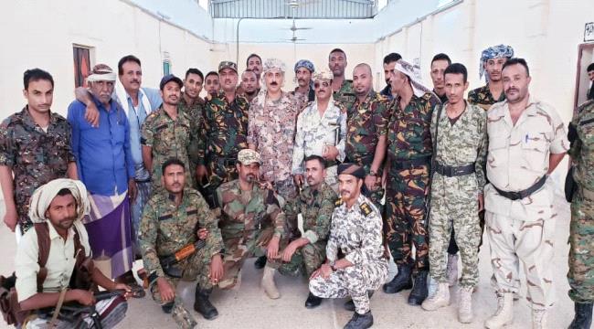 فضل باعش يناقش جهود حفظ الامن والاستقرار مع قادة وضباط قوات الامن الخاصة 