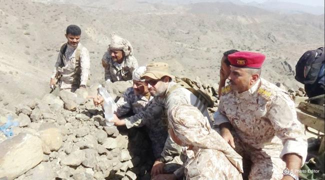 وفد من التحالف بعدن يزور الخطوط الإمامية لجبهات محور كرش.