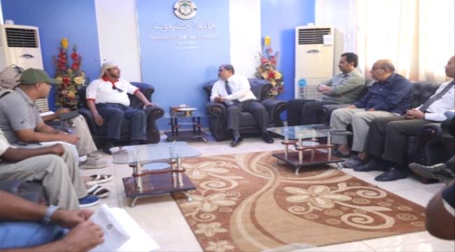 وفد الهلال الأحمر الإماراتي يزور رئاسة جامعة حضرموت