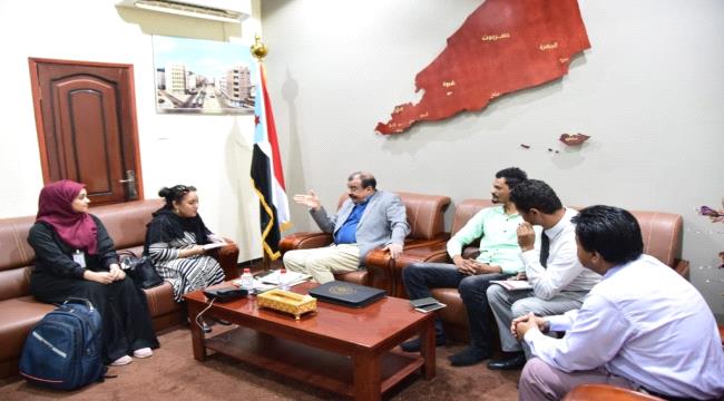 اللواء بن بريك يلتقي مديرة منظمة نداء جنيف