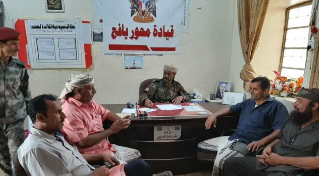 قائد محور يافع يناقش مع رؤساء قيادات انتقالي مديريات يافع الاربع المستجدات الامنية 