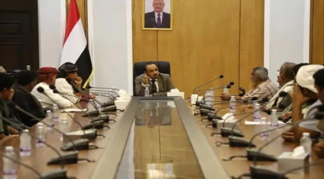 محافظ حضرموت يبحث قضايا أبناء مديريات الضليعة وعمد ورخية