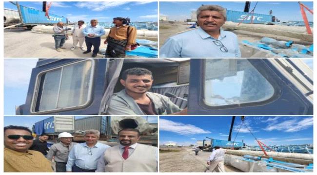 وصول أولى تجهيزات حديقة عدن الكبرى