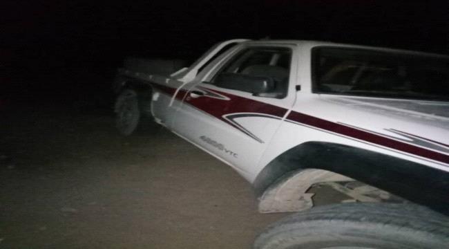 قوات الحزام الأمني تستعيد طقما منهوبا وتقبض على المتورطين في أبين أبين 