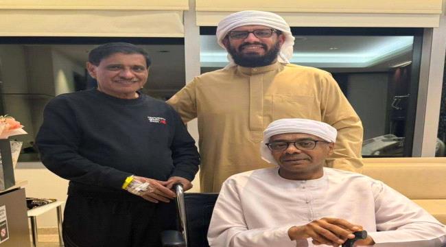 اللواء البحسني يستقبل الشيخ هاني بن بريك والصحفي هاني مسهور في أبوظبي