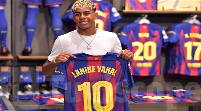 برشلونة يجدد عقد لامين يامال حتى 2031 ويمنحه القميص الأسطوري رقم 10 ...